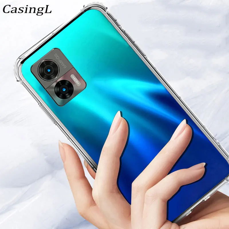 

For Motorola Edge 30 Neo Fusion 5G Transparent Case Official Original Shockproof Four-corner Clear Cover For Moto Edge 30 Ultra