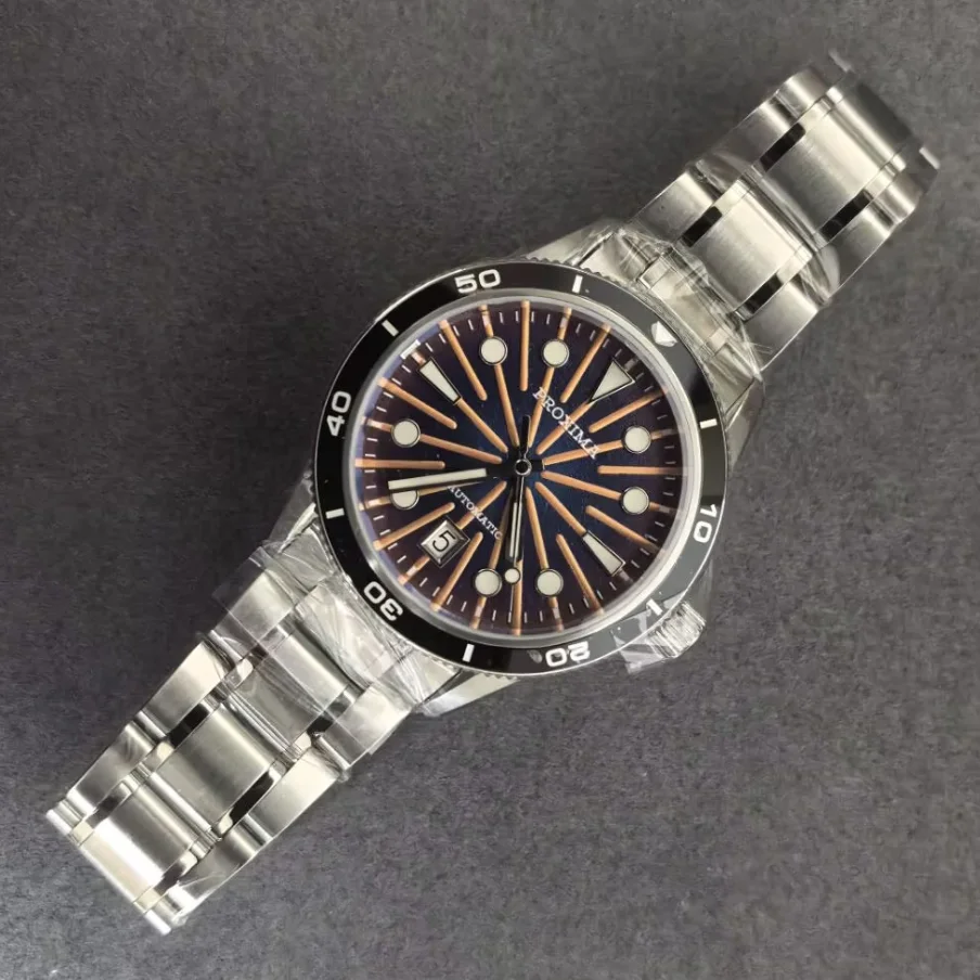 

Proxima Men Automatic Watch 39mm Mechanical Wristwatch Diver 100M Waterproof BGW-9 Luminous Sapphire Mirror Miyota 9015