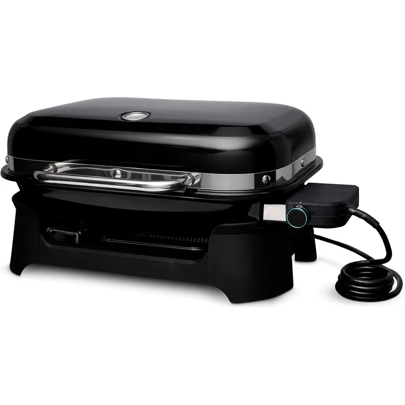 Lumin Outdoor Electric Barbecue Grill, Black - Great Small Spaces such as Patios, Balconies, and Decks, Portable and Convenient