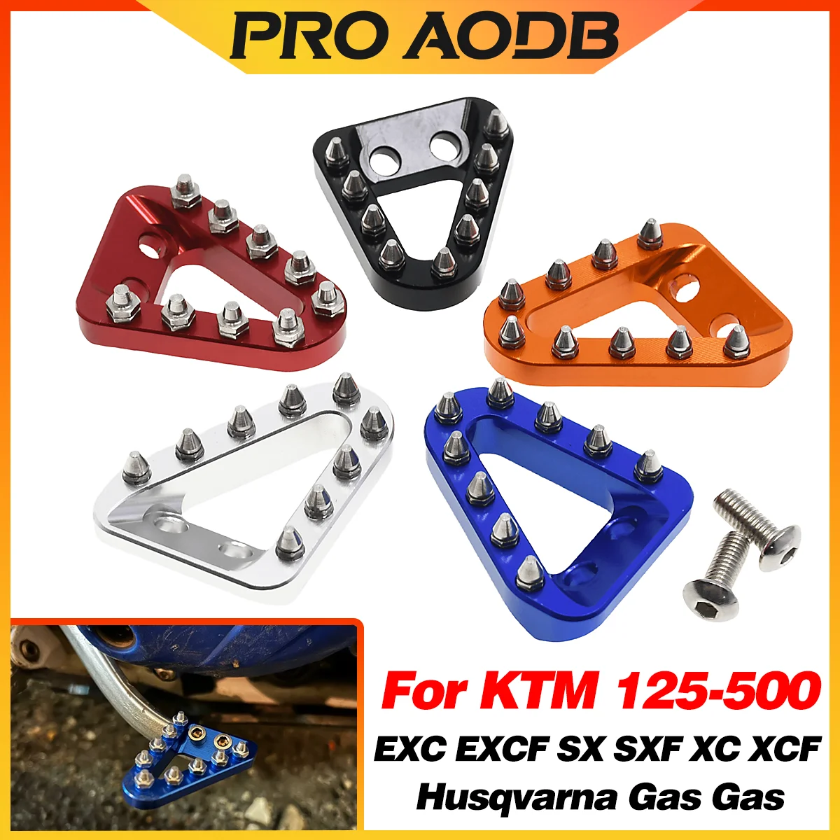 Motorcycle CNC Rear Brake Pedal Step Tip Plate For KTM XC XCF XCW XCFW SX SXF EXC EXCF TPi SIX DAYS 125 150 250 300 350 450 500