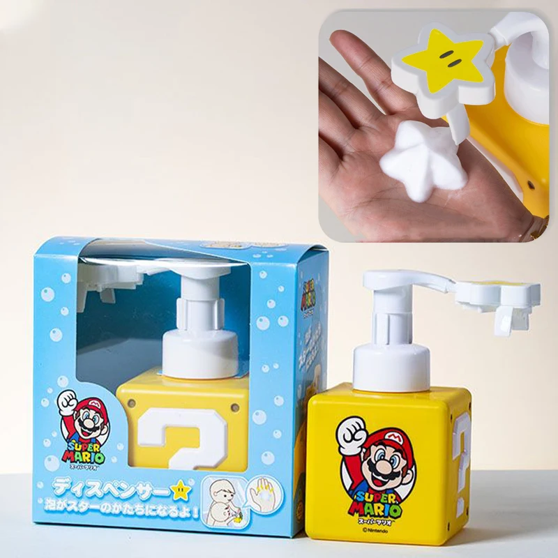 Super Mario Bros Soap Dispenser Anime Hand Sanitizer Container Bathroom Wash Storage Bottle Lotion Dispenser Refillable Bottle