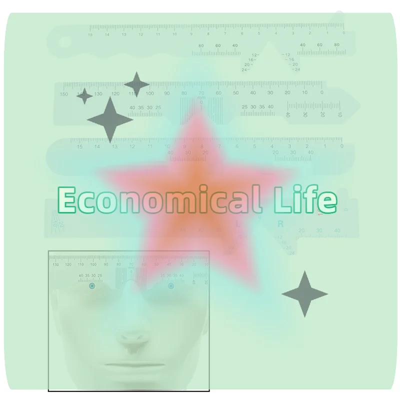 [MOA]4 Types 4pcs/Set White Eye Straight Edge PD Ruler Pupillary Distance Rulers[MOA]