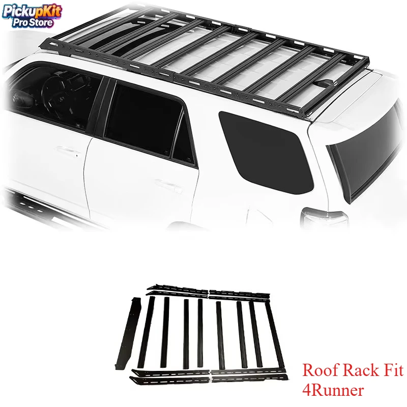 

New 4x4 Offroad Roof Rack – Black Powder Coated Aluminum Fit 4Runner 5th Gen 2010-2024