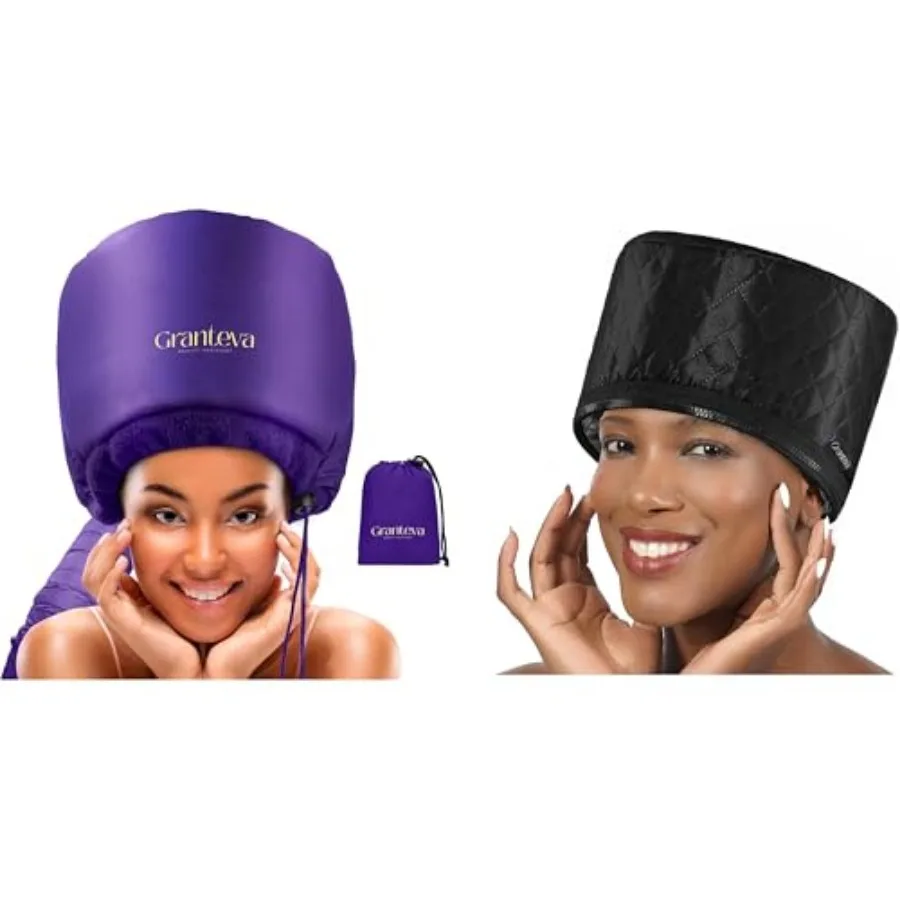 

High-Power Hair Steamer Cap for Natural Hair Deep Conditioning, Easy to Use, Adjustable Heat and Timer, at-Home Salon Treatment