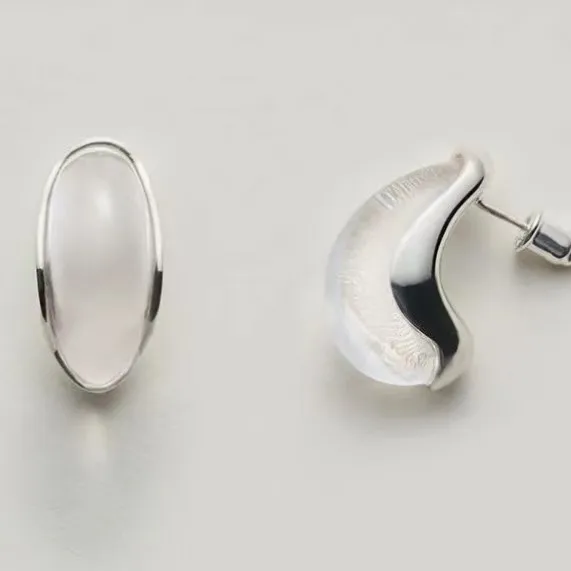 Withered Minimally Designed Waterdrop Earrings With Feminine Elegance S925 Silver Needle Jewelry Earrings Women's