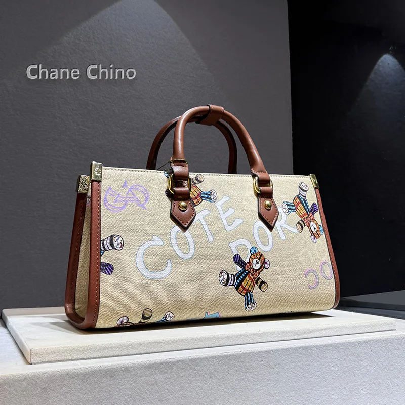 

Luxury Women Leather Tote Bag Elegant Shoulder Handbag Classic Vintage Style Crossbody Bag For Designer Inspired