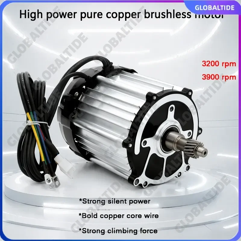 Brushless DC Motor High Speed Differential Motor for Electric Tricycles Mini Cars 48V 60V 72V 1500W 1800W