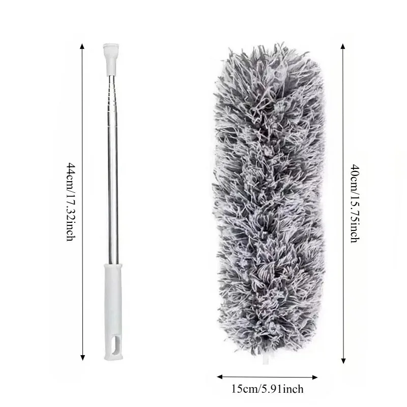 1PC 285CM Microfiber Dust Extendable Curved Ceiling Cleaning Broom Household Electrostatic Precipitator Household Cleaning Tool