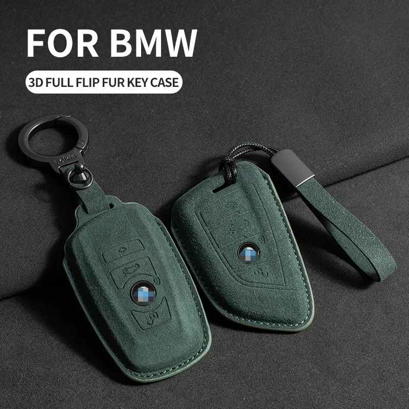 Leather Car Key Case Cover for BMW X1 X3 X4 X5 F15 X6 F16 G30 7 Series G11 F48 F39 520 525 f30 118i 218i 320i Car Accessories