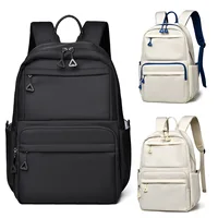 Mochila para ordenador portátil unisex de 14 pulgadas, mochila informal de tela Oxford minimalista espaciosa, mochila para estudiantes liviana y duradera