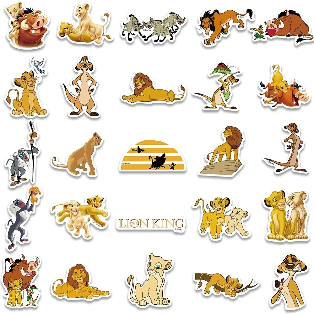 10/30/50pcs Disney The Lion King Simba Stickers Cartoon Graffiti Decals For Kids Laptop Luggage Scrapbook Waterproof PVC Sticker