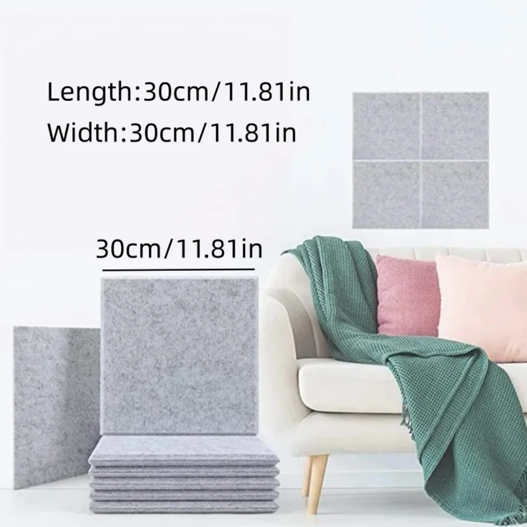 Sound Absorbing Panels, Self-Stick Polyester Foam Squares, Noise Reduction Wall Decor for Home, Office or Studio Background