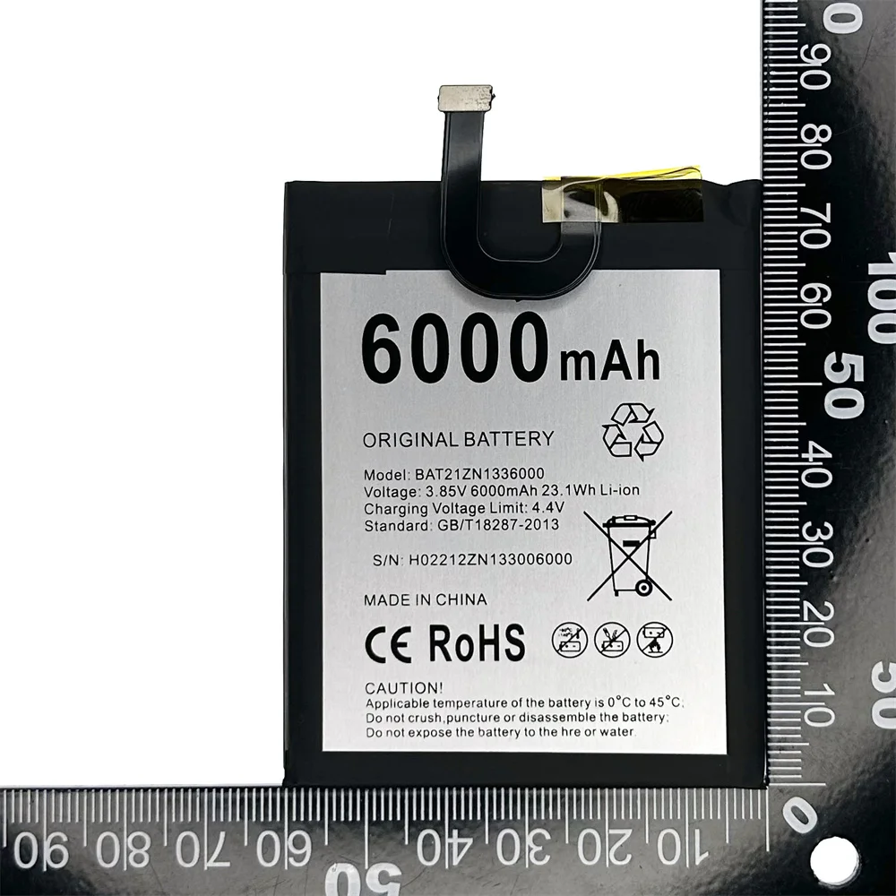 Genuine Battery For Doogee V20 Original Li-Ion Rechargeable Bateria 6000mAh BAT21ZN1336000 Mobile Phone Accessories Batteria