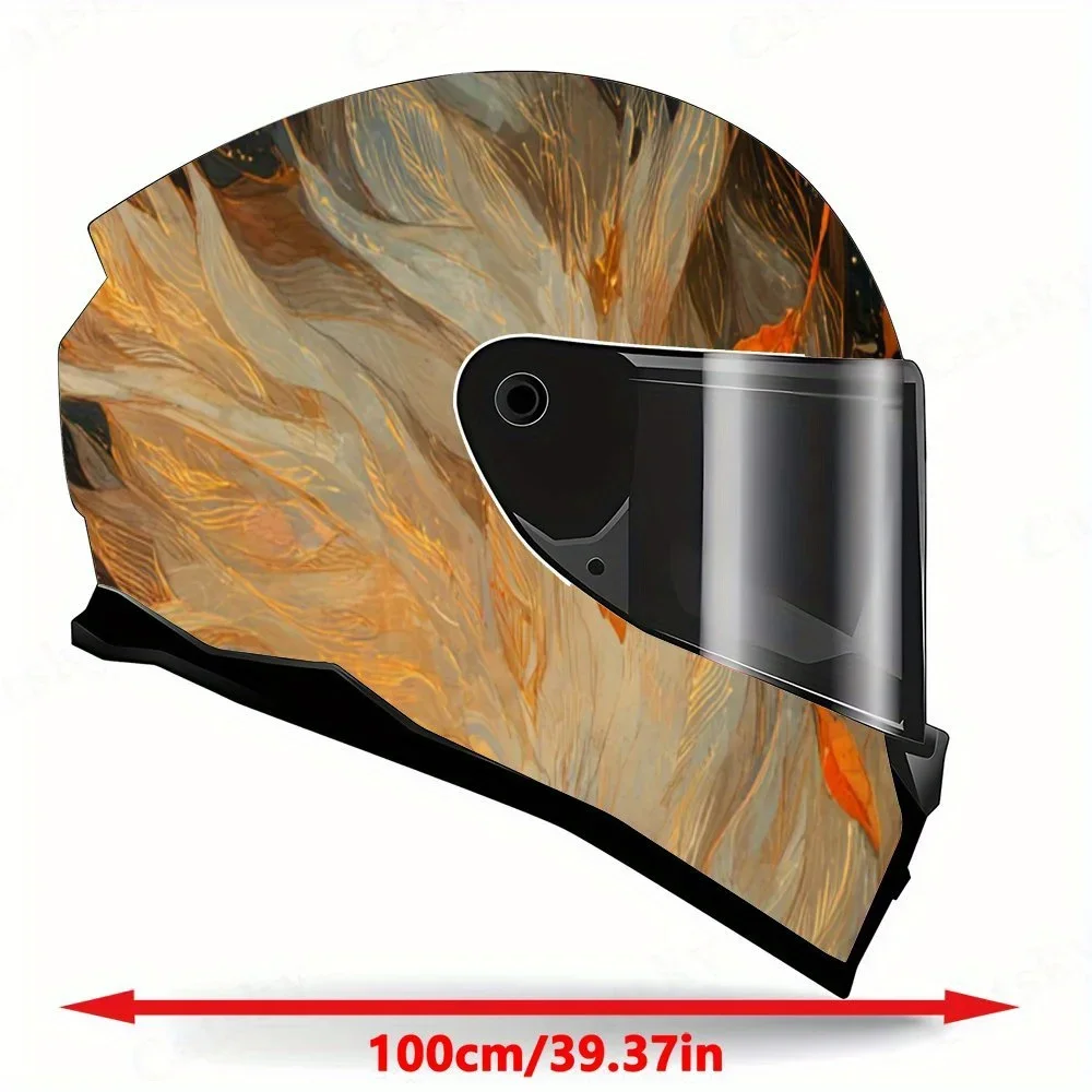 Sacred and luxurious flame fox motorcycle vinyl wraps helmet decal,self-adhesive waterproof helmet decoration,universal motorcyc