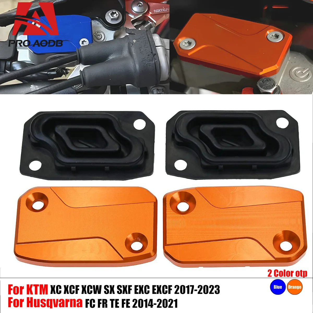 

For KTM EXC EXCF SX SXF XC XCF XCW XCFW 125 150-450 500 Motorcycle Premium CNC Front Brake Clutch Fluid Reservoir Cover Cap