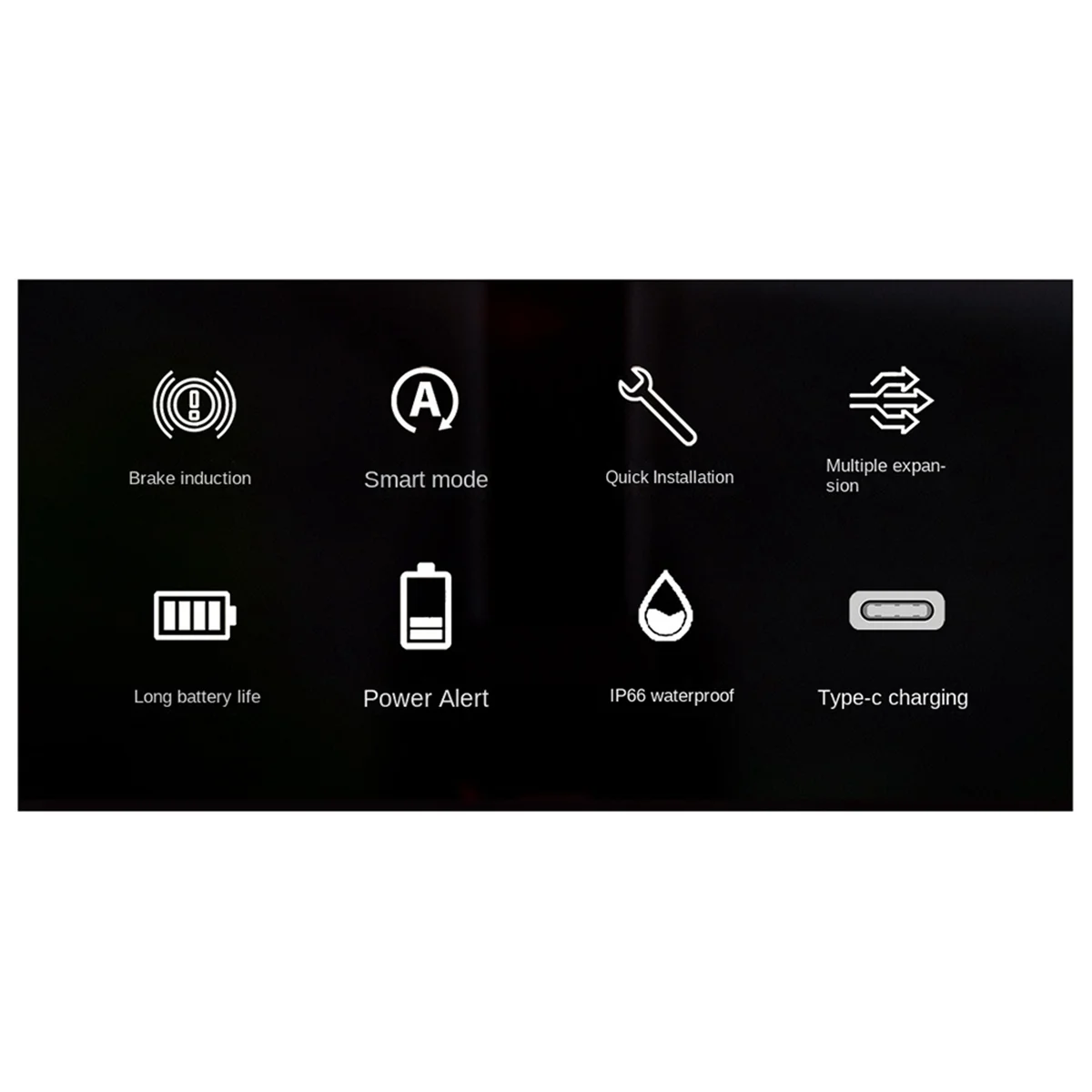 Fanali posteriori per biciclette, luci con sensore freno automatico intelligente, fanali posteriori da guida impermeabili ricaricabili, accessori per biciclette XQ