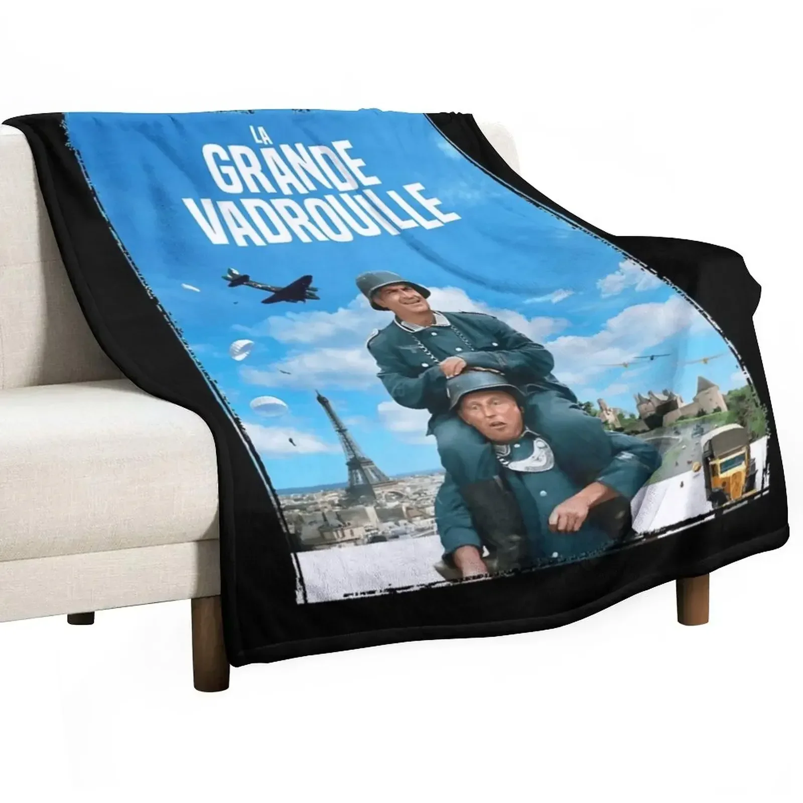 Music Vintage Retro La Grande Vadrouille Vintage Photograp Vintage Throw Blanket Flannel Warm Winter beds Kid'S Blankets