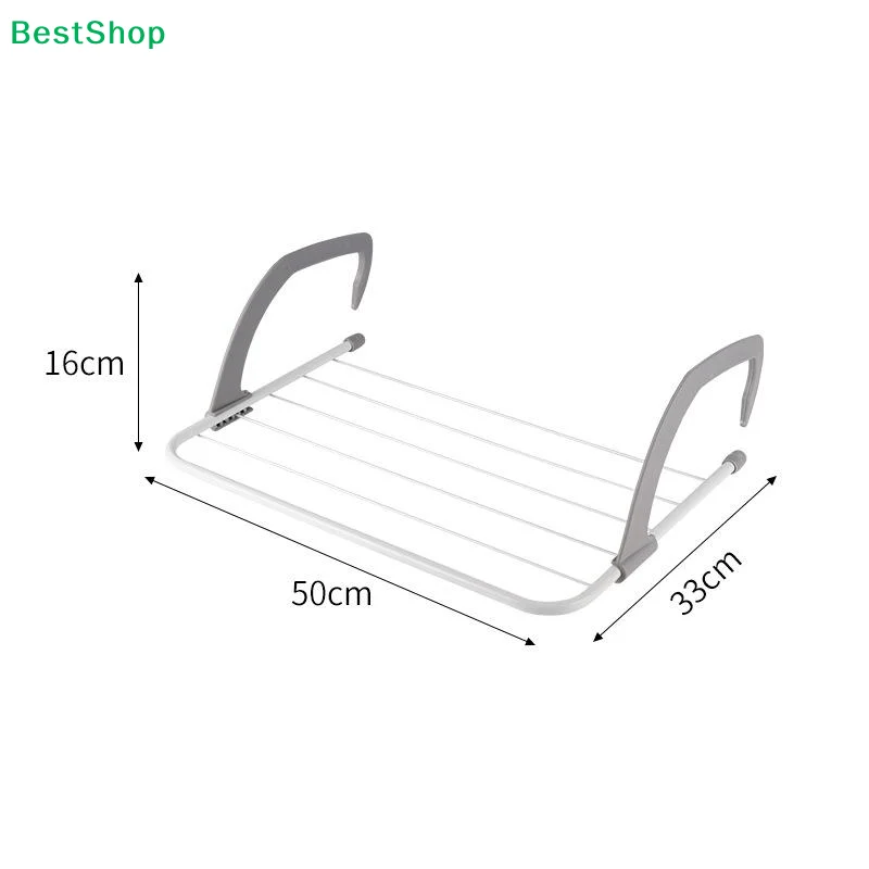 〔Q〕Expandable Window Sill Clothes Drying Rack Foldable Balcony Laundry Hanger Iron Shoe Towel Dryer view 6