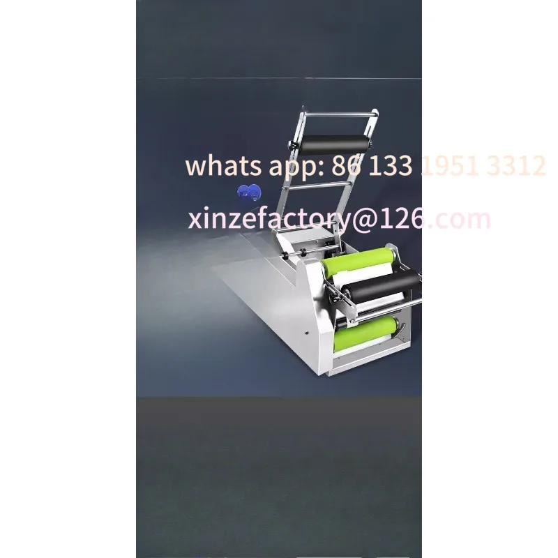 آلة وضع العلامات على الزجاجات المستديرة شبه الأوتوماتيكية المحمولة، عد زجاجة أطعمة ومشروبات ذكية صغيرة ذاتية اللصق #6