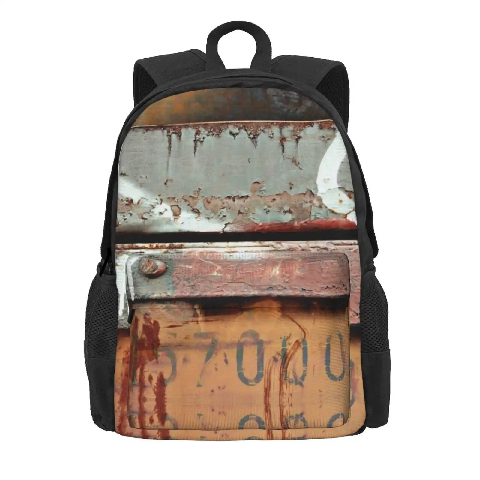 Industrial Grunge Hot Sale Schoolbag Backpack Fashion Bags Street Art Graffiti Railyard Industrial Urban Decay Phat Edgy Out Of