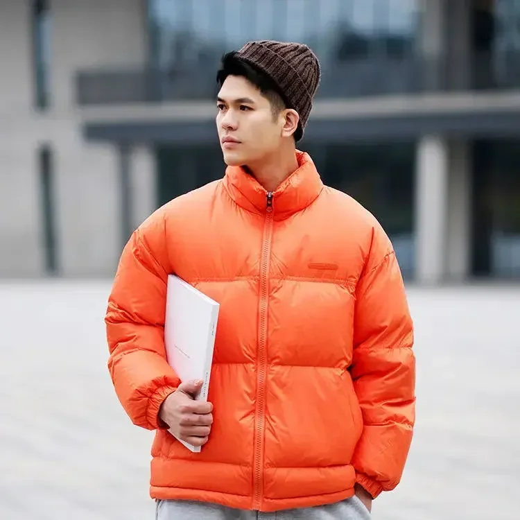 Solid Color Thick Jacket Man Trend 2024 Warm Winter Coat for Men On Offer Cold Clothing Fashion Luxury Padding Y2k Joker Stylish