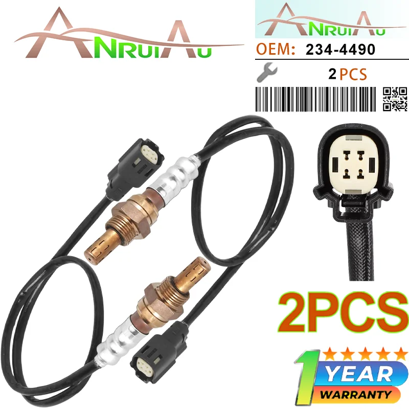 New 2PCS O2 Oxygen Sensor Downstream 234-4490 Compatible with Ford Edge Explorer Flex Fusion Taurus Transit Lincoln MKS MKT MKX