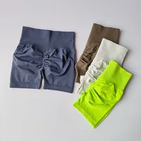 Short de sport de levage de hanche pêche pour femmes, taille haute et serrage de la taille, amincissant, course à pied, séchage rapide des hanches, pantalon serré à trois points 1