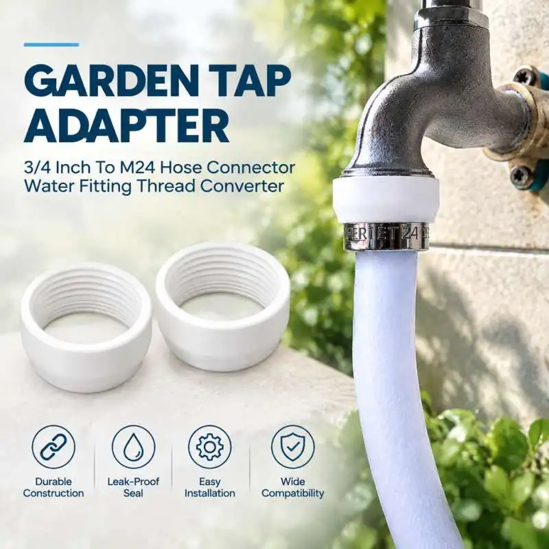 Garden Tap Adapter 3/4 Inch To M24 Hose Connector Water Fitting Thread Converter