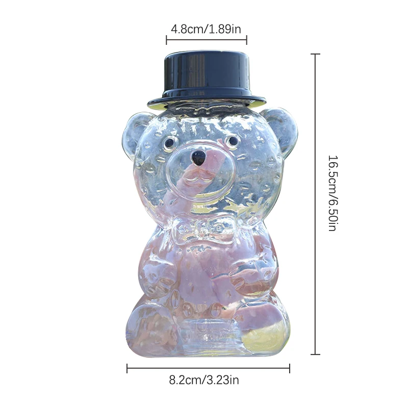 500ml Transparent Bear Beverage Drinking Bottle Cold Drink Milk Tea Bottle