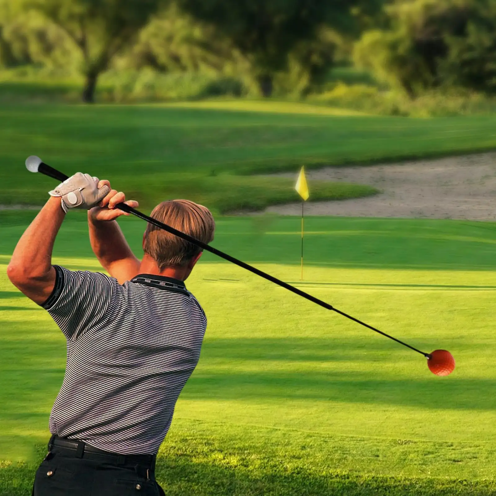 

Golf Swing Trainer Training Aid Exercise Beginner Practice Indoor Improved Tempo Strength Golf Stick for Flexibility Balance