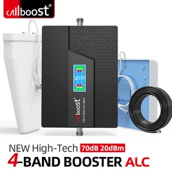Callboost 4-Band 4G Mobile Internet Amplifier GSM 900 1800 2100 2600 Network Booster 800 LTE 700 Cell Phone Cellula Antenna Kit