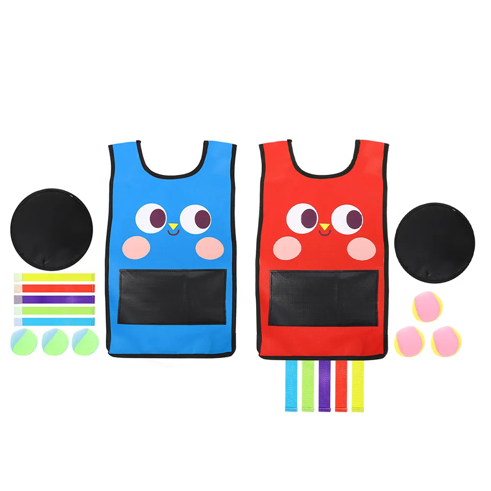 

2Sets Sticky Ball Vest Functional Accessory for Outdoor Games Comfortable Breathable Fabric Easy to Wash Strong Adhesion