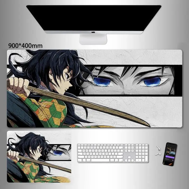 

Большой коврик для мыши Demon Slayer, игровой коврик для клавиатуры, офисный противоскользящий коврик для компьютерного стола, анимационный коврик с Камадо Танджиро, праздничный подарок