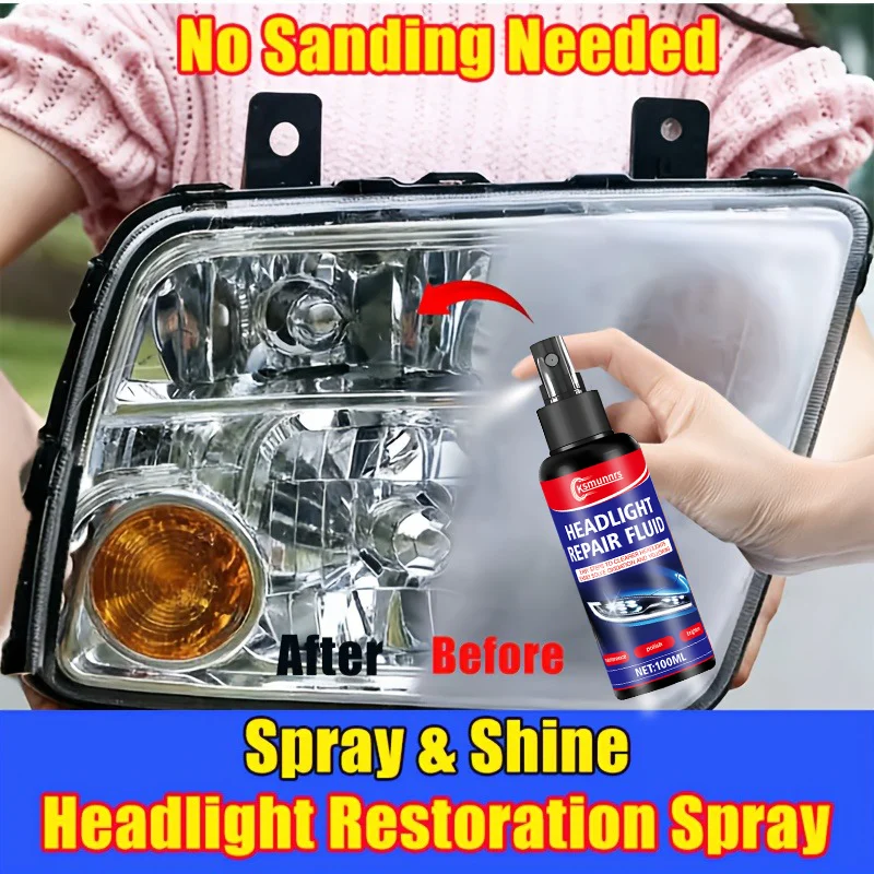 Headlight Restoration Polish, Lamp Coating Polish, And Wax Cleaner Designed to Remove Oxidation Layers, Suitable for Cars, Suvs,