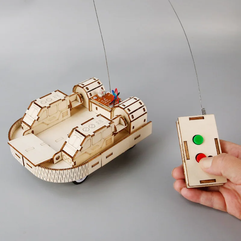 DIY Remote‑Controlled Land Combat Vehicle Model Kit, Science Experiment Handcraft, STEM Assembly Building Kit
