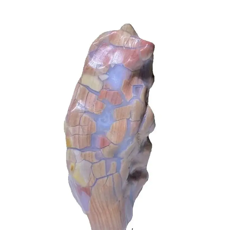 Natural Gobi Agate Rough Stone Ornament Yellow Blue Banded Agate Raw Mineral Specimen Unique Crystal Cave Healing Stone Collection