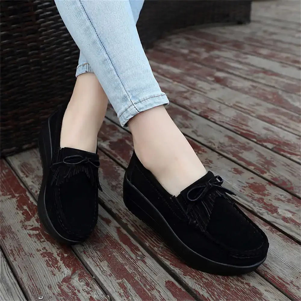 Without Lace Wedge Heel Woman\'s Running Shoes Jogging Shoes Flats Original Ladies Tennis Sneakers Ladies Blue Sport