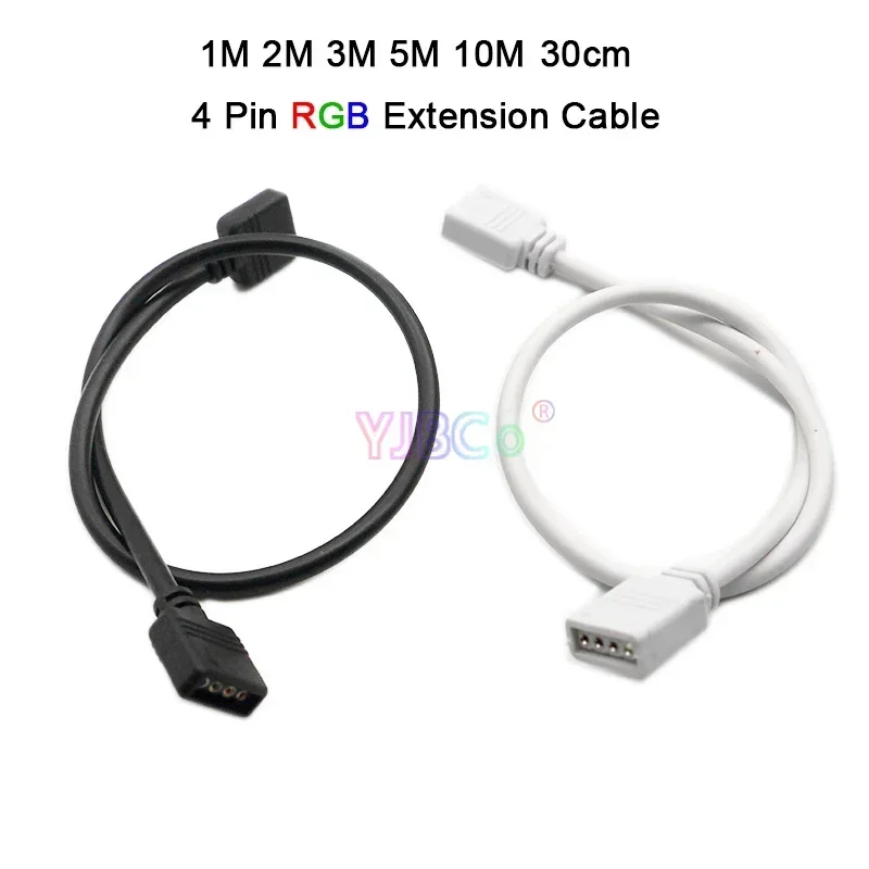 

10pcs long 30CM 1M 2M 3M 5M 10M 4 pin RGB LED Strip Extension Cable Connector cord Wire with 4pin RGB Tape cables connectors