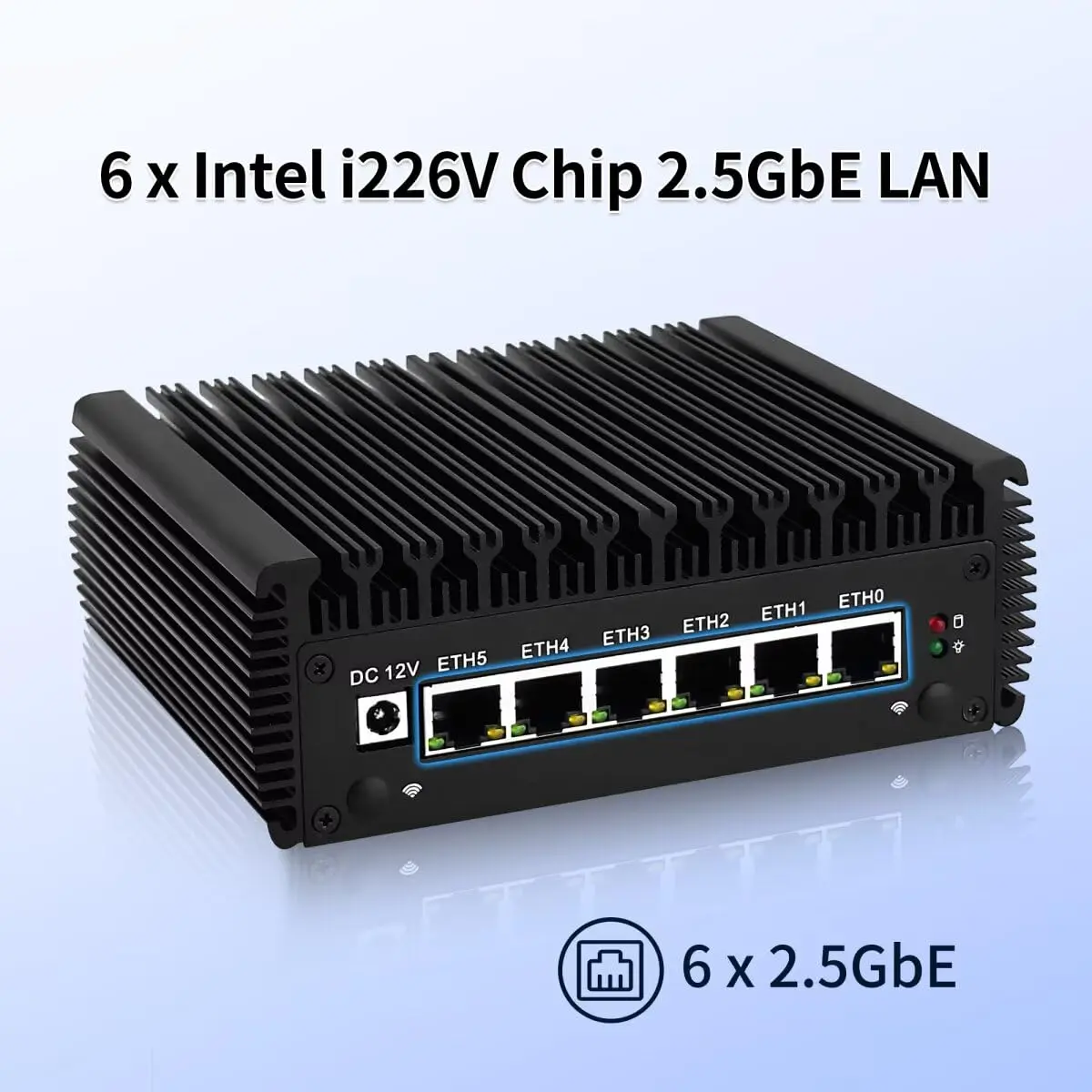 MNBOXCONET Mini PC Core i5 8250U Firewall Tanpa Kipas, DDR4 16GB RAM 1TB SSD Perangkat Keras Mikro Komputer 6 xSPF LAN