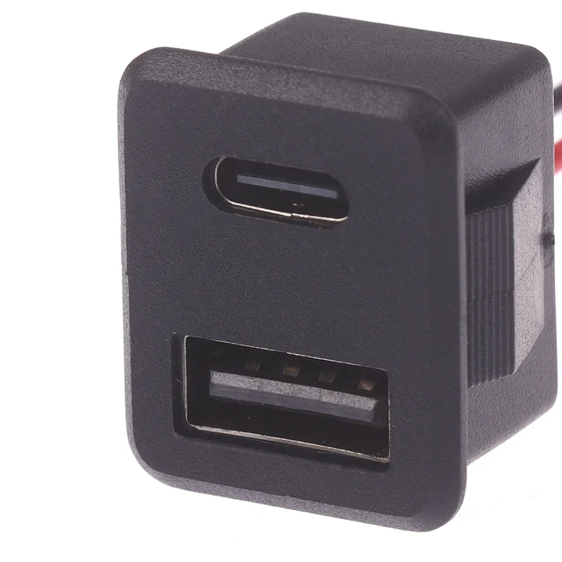 1 шт., двухслойная Usb-розетка с разъемом типа C и разъемом типа «мама»