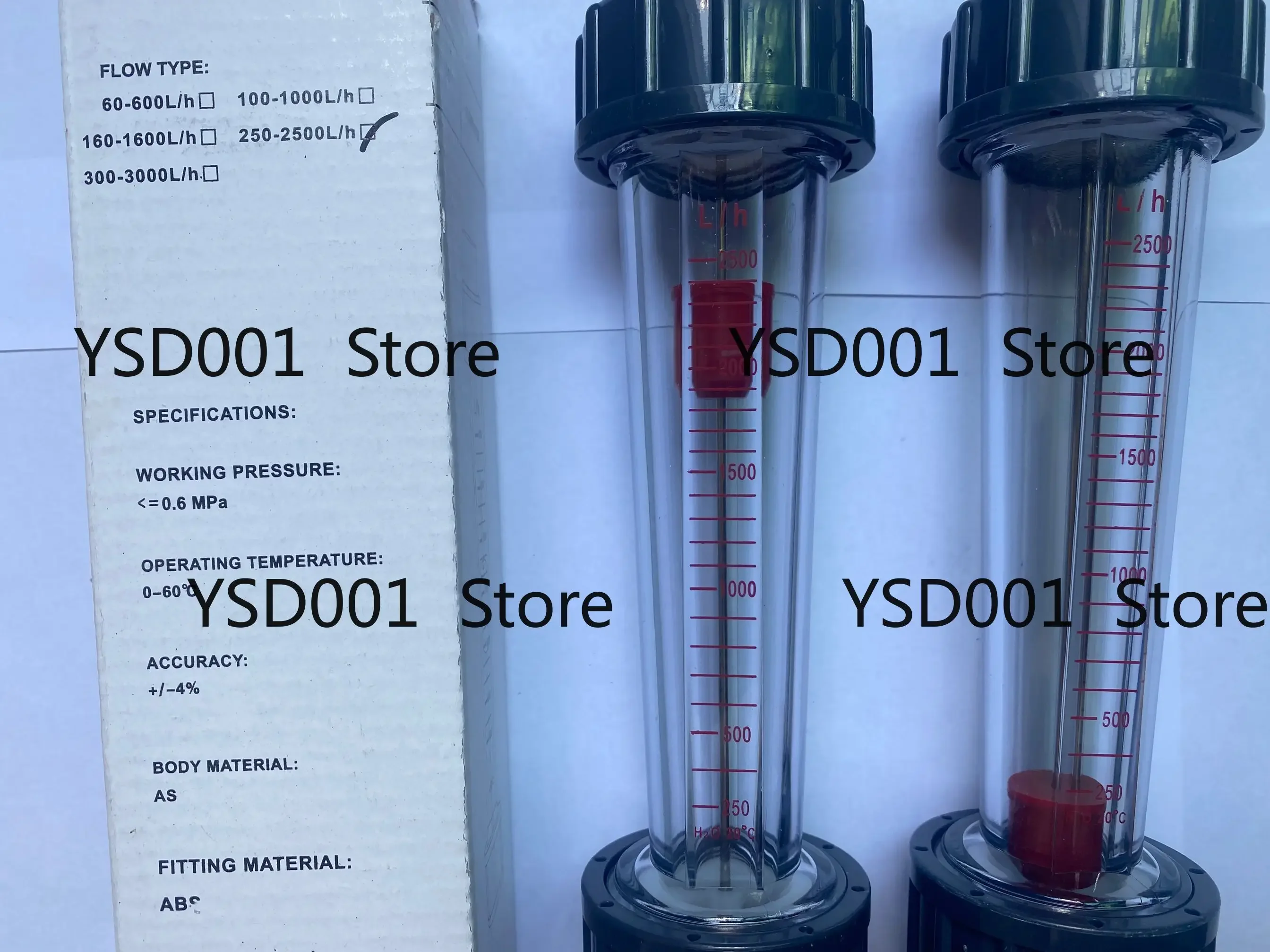 LOUCHEN ZM LZS-25 Flow Meter | 250-2500L/H Plastic Rotameter | Water Flow Gauge