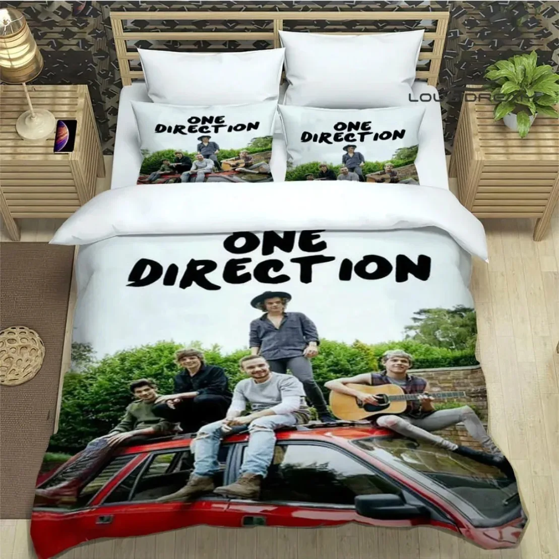 One-Direction Rock 1D Duvet Cover Pillowcase Bedding Set Adult Boy Girl Bedroom Decoration Teenagers' Gifts Single Double Size