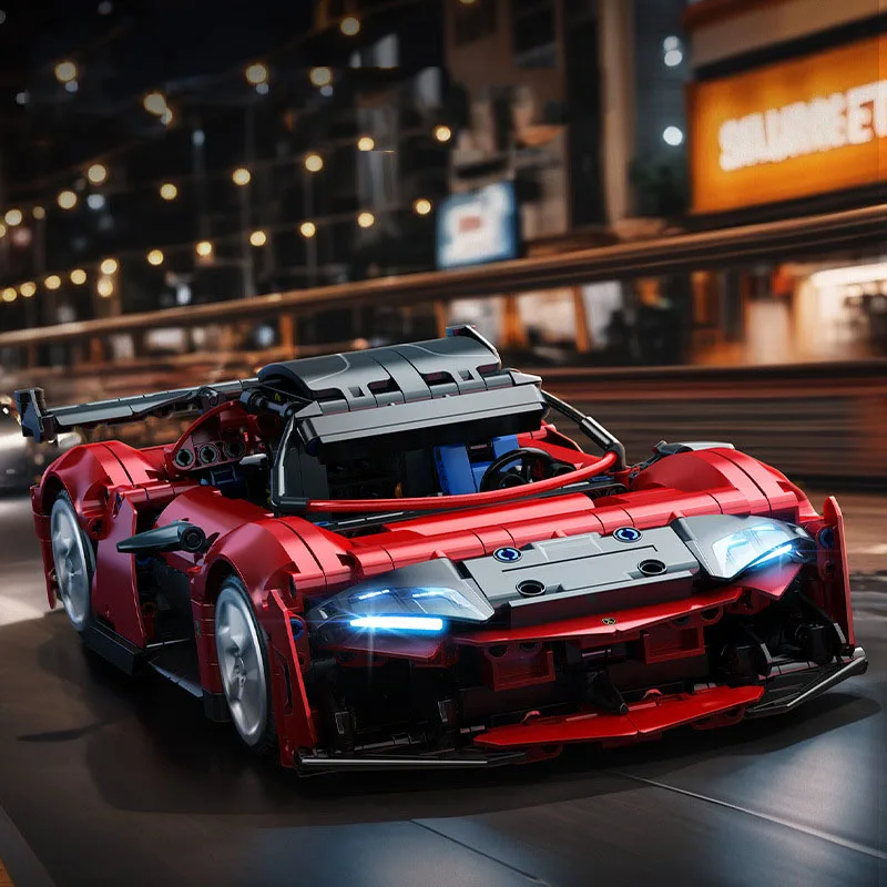 Mattoni tecnici Italia Super Sport Car Scala 1:14 F80 Building Block Modello Veicolo da corsa Supercar Collezione di giocattoli da costruzione