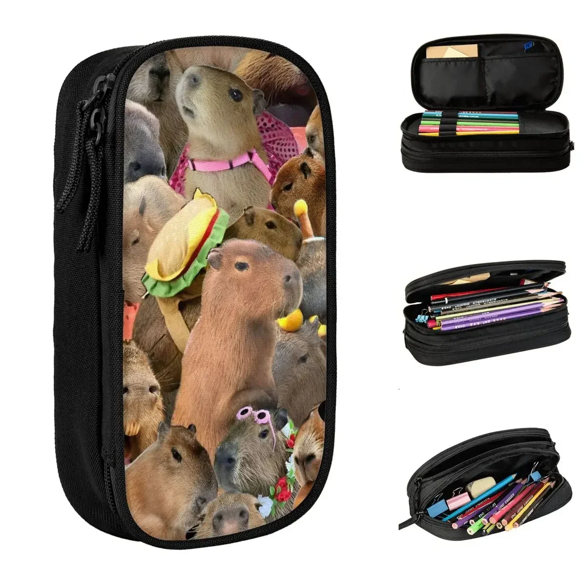 

Fun Cute Capibara Capybara Pencil Case Pencil Pouch Pen for Girl Boy Large Storage Bag School Supplies Gifts Stationery