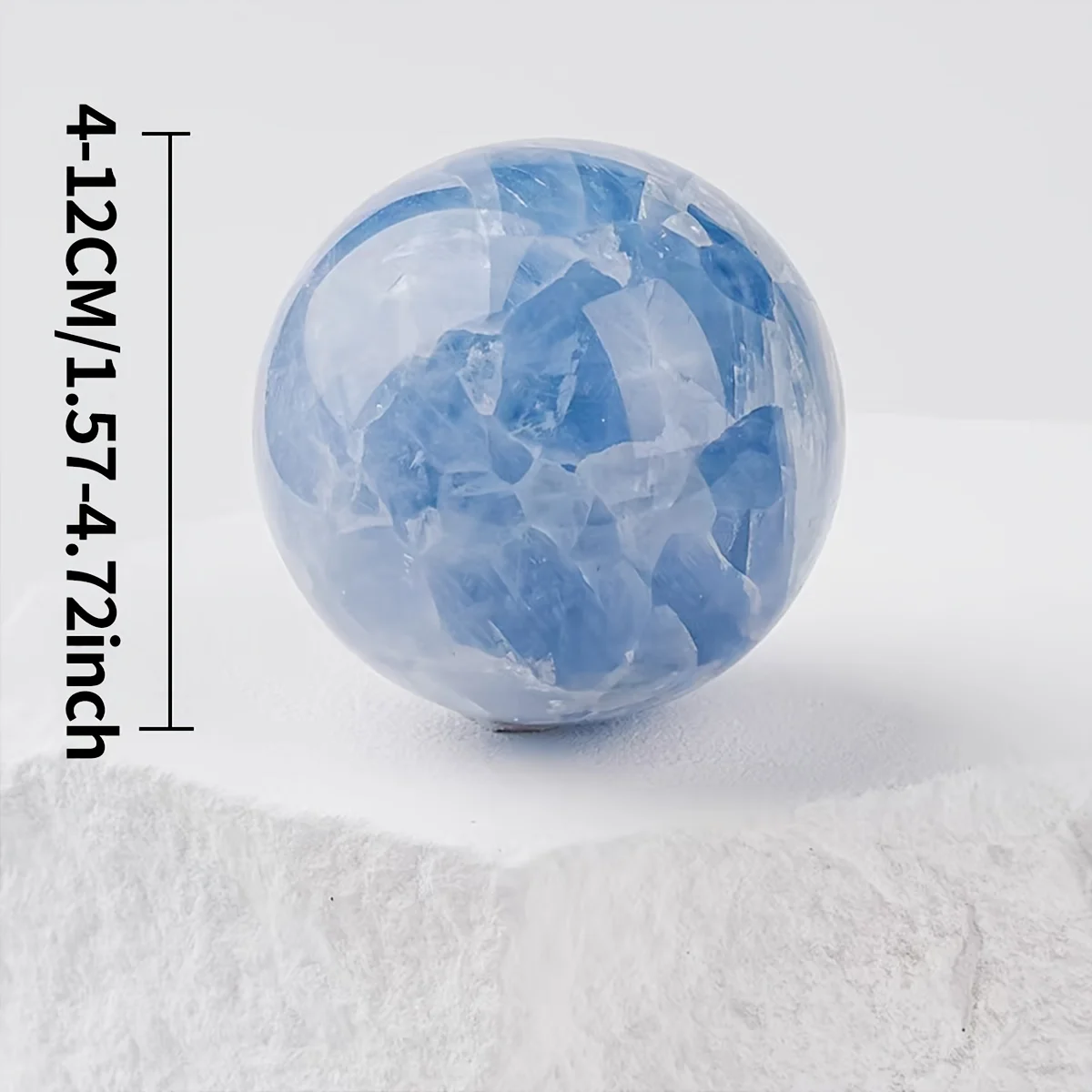 1pc Large Natural Blue Celestite Crystal Quartz Sphere Polished Kyanite Gemstone for Chakra - view 2