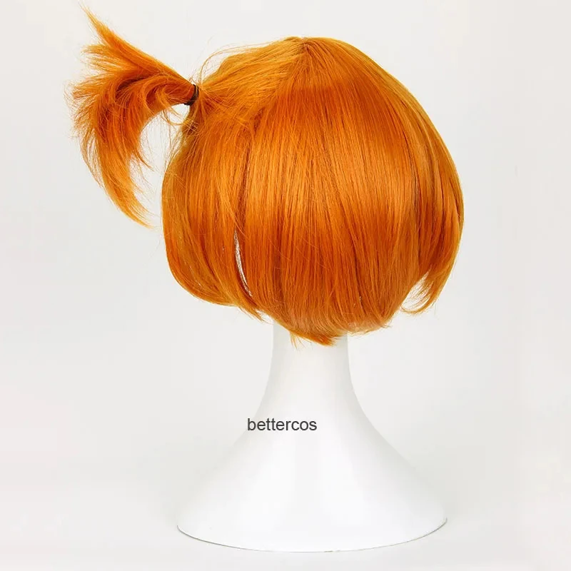 Anime Pocket Monster Misty Cosplay Wigs Short Orange Heat Resistant Synthetic Hair Party Role Play Wig + Wig Cap