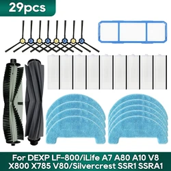 Fit For DEXP LF-800/Genio Deluxe 500/iLife A7 V8/Silvercrest SSR1 SSRA1 Spare Parts Accessories Hepa Filter Main Brush Mop