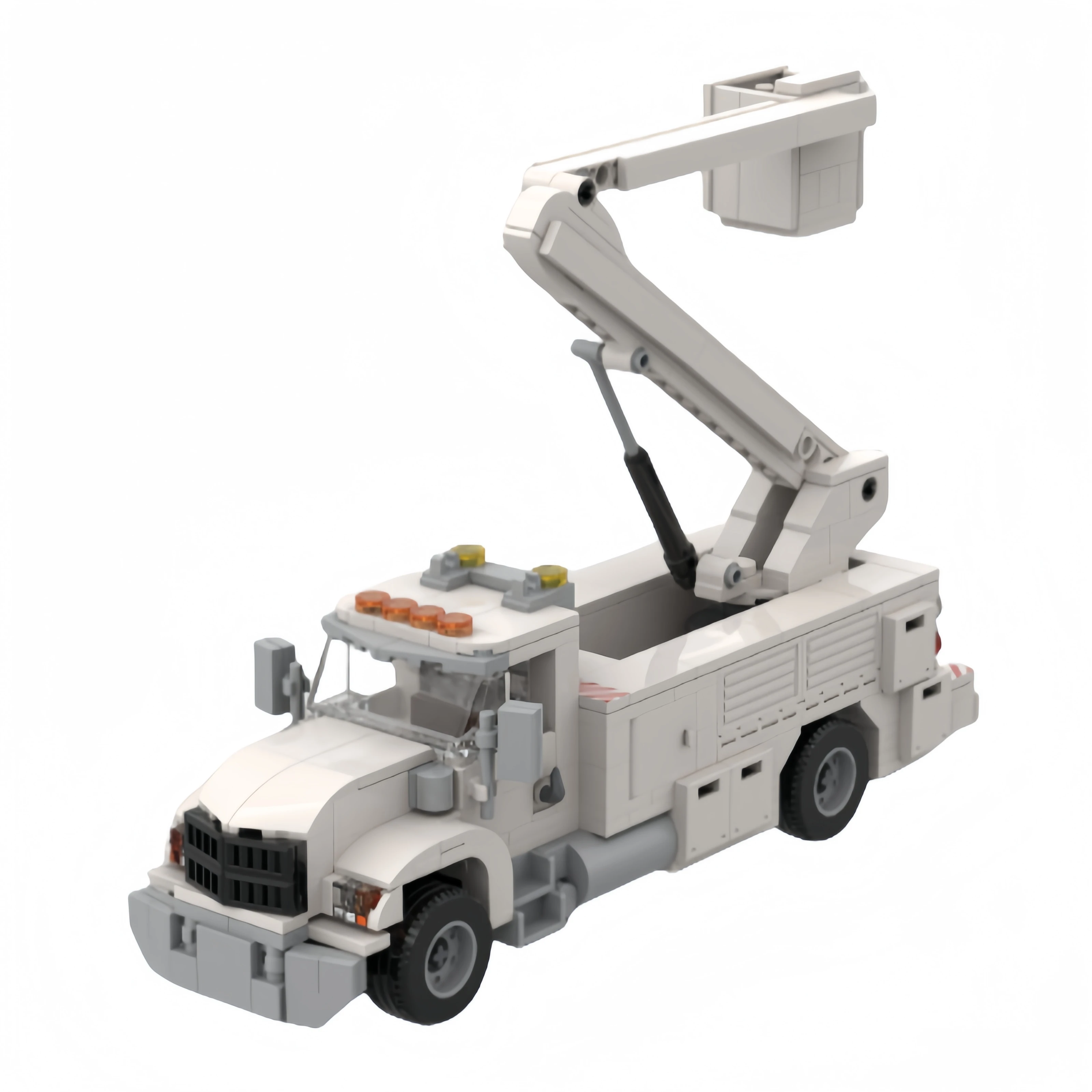 Stad Auto Model Moc Gebouw Bakstenen Hydraulische Utility Emmer Truck Modulaire Technologie Geschenken Vakantie Assembleren Kinderen Speelgoed Pak