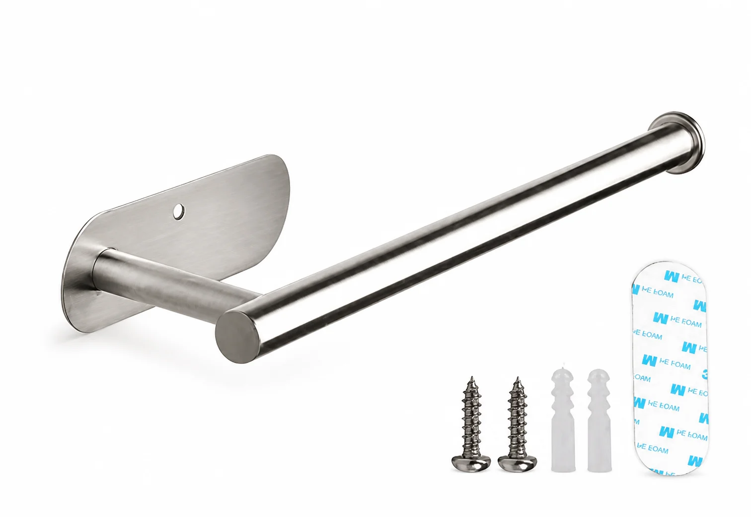 Suporte De Toalha De Papel De Cozinha, Suporte De Papel Higiênico, Rack De Tecido Adesivo, Dispenser De Guardanapo, Armário De Armazenamento, Acessórios Do Banheiro, 1 Pc, 2Pcs