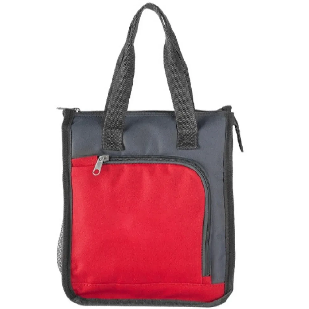 Portable Oxford Cloth Insulated Grocery Bag Widened Handle Side Pocket Reusable Grocery Bag Insulated Travel Bag For Work